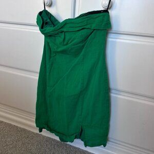 Hello Molly Green Strapless Mini Dress